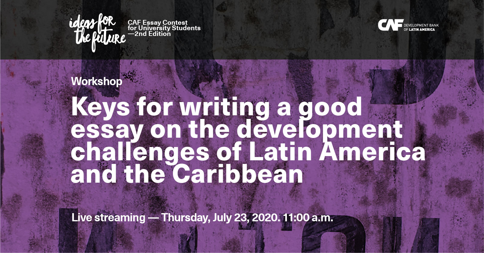 Workshop: Keys for writing a good essay on the development challenges of Latin America and the Caribbean