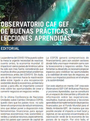 Observatorio CAF GEF de buenas prácticas y lecciones aprendidas