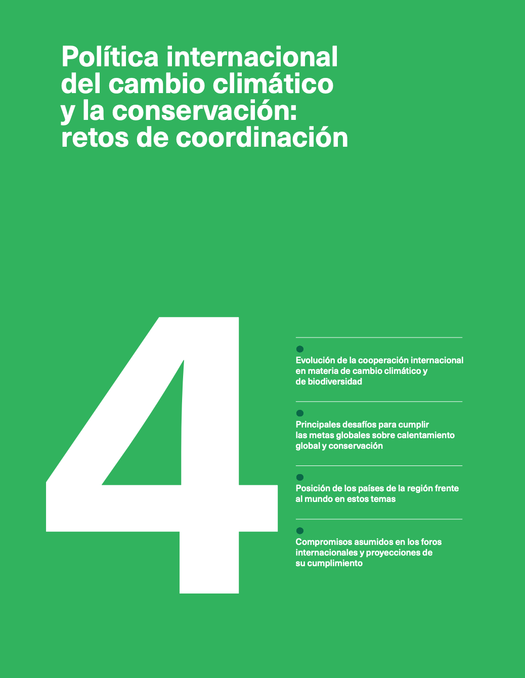 Política internacional del cambio climático y la conservación